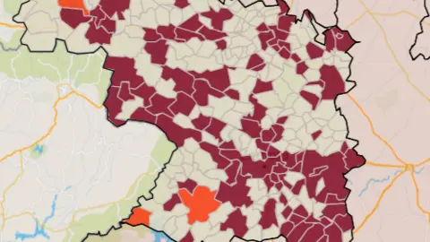 Mapa IA municipios a siete días (14 de julio)