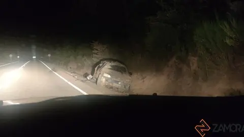 Uno de los vehículos siniestrados