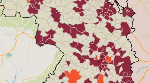 Mapa de incidencia por municipios