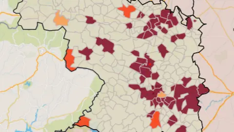 Mapa IA municipios a siete días (24 de julio)