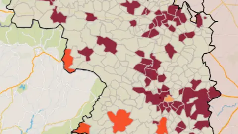 Mapa IA municipios a siete días (25 de julio)