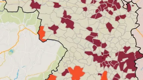 Mapa de incidencia por municipios