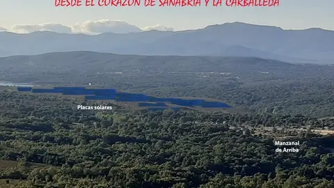 Postal contra la planta fotovoltaica de Manzanal de Arriba