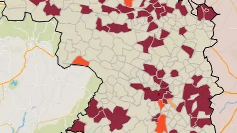Mapa de incidencia por municipios