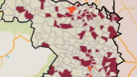 Mapa de nivel de riesgo por municpios