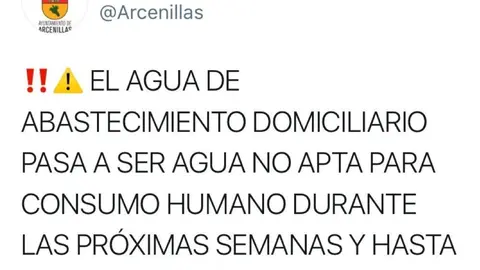 Aviso del Ayuntamiento de Arcenillas