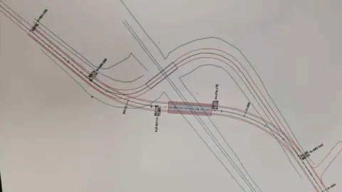 Trazado nuevo del puente de la Hiniesta