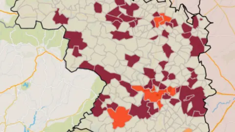 Mapa IA municipios a siete días (15 de agosto)