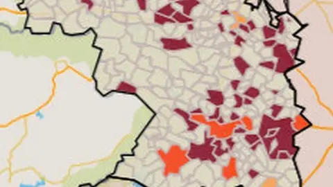 Mapa del nivel de riesgo por municipios