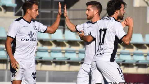 Gol del Zamora CF ante el Palencia Cristo