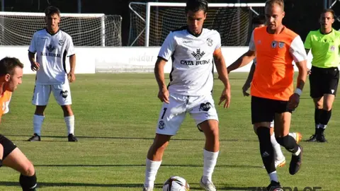 Dani Hernández en el encuentro amistoso entre el Zamora CF y el Burgos Promesas. | FOTO: Zamora CF