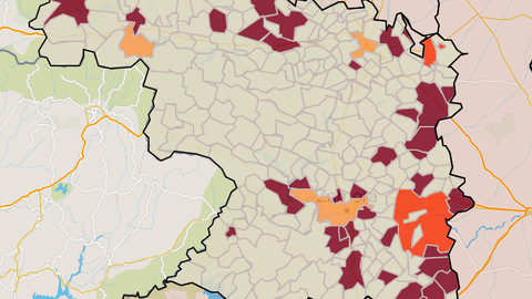 Mapa incidencia municipios a fecha 23 de agosto