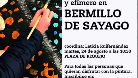 Cartel del mural colectivo que se realizará en Bermillo de Sayago
