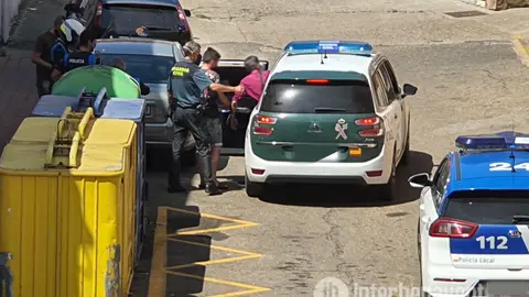 Imagen del momento de la detención: Fotografía: Interbenavente