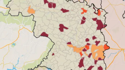 Mapa IA municipios a siete días (28 de agosto)