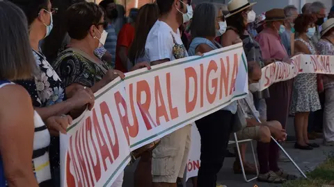 Manifestación en Bermillo de Sayago en defensa de la Sanidad Pública