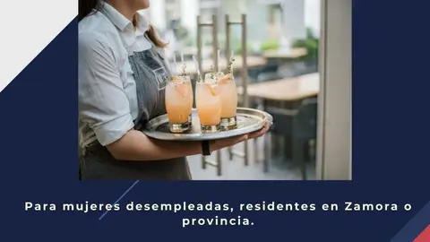 Cartel curso de camarera agosto 2021