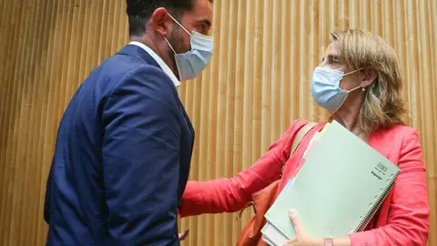 PSOE Zamora. 30-08-2021 Antidio Fagúndez y Teresa Ribera en Congreso Diputados