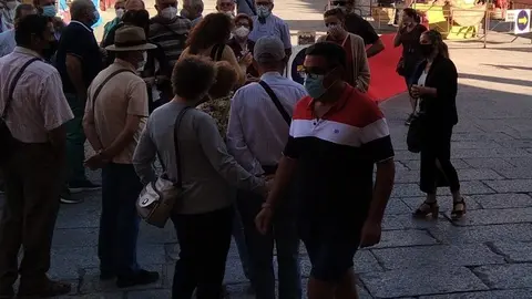 Turistas en la Plaza Mayor de Zamora