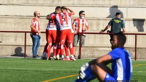 Gol del Zamora CF frente al DUX Internacional. | FOTO: Zamora CF