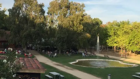 Zamoranos disfrutando en el paseo de Los Tres árboles