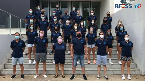 Las selecciones junior y absoluta de salvamento y socorrismo. Fotografía: Facebook Real Federación Española de Salvamento y Socorrismo