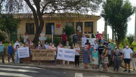 Foto de archivo de una concentración a favor de la Sanidad en Pozoantiguo