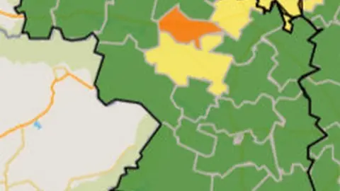 Mapa de incidencia por ZBS