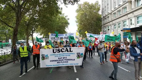 Protesta de zamoranos en Madrid contra la temporalidad pública