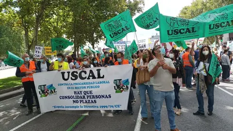 Protesta de zamoranos en Madrid contra la temporalidad pública