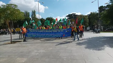 Protesta de zamoranos en Madrid contra la temporalidad pública