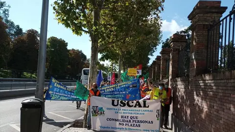 Protesta de zamoranos en Madrid contra la temporalidad pública