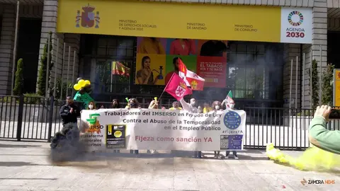 Protesta de zamoranos en Madrid contra la temporalidad pública