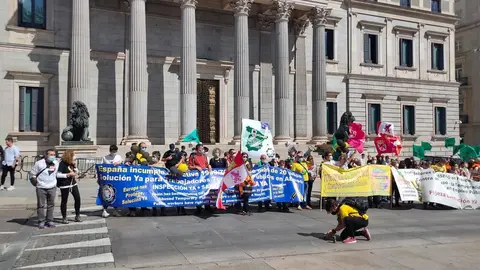 Protesta de zamoranos en Madrid contra la temporalidad pública