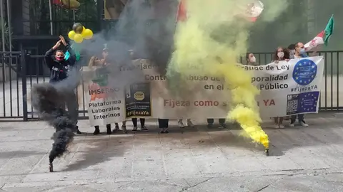 Protesta de zamoranos en Madrid contra la temporalidad pública