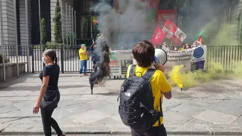 Protesta de zamoranos en Madrid contra la temporalidad pública