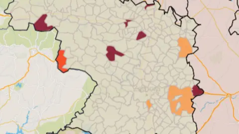 Mapa IA municipios a siete días (27 de septiembre)