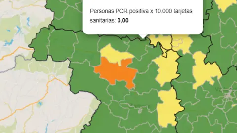 Mapa ZBS casos activos a 7 días (29 de septiembre)