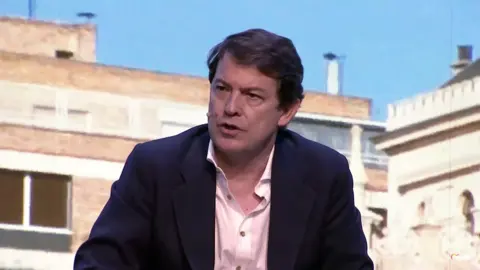 Mañueco durante el sexto día de la convención nacional del PP