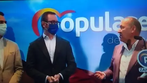 Javier Maroto en la sede del PP en Zamora