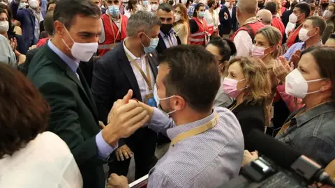 Luis Tudanca y Pedro Sánchez en el 40 Congreso Federal del PSOE