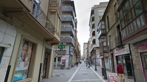 Zona en la que se ha sustraído el caballete de una tienda local