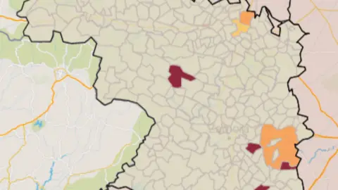 Mapa IA municipios a siete días (20 de octubre)