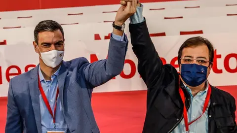 Pedro Sánchez durante el Congreso Regional del PSOE en Extremadura. Fotografía: Facebook PSOE Extremadura