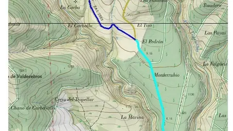Plano de las actuaciones previstas en los accesos a Escuredo