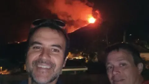 Fernando Camacho y Óscar Fernández en La Palma, Fotos cedidas