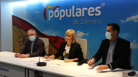 Los procuradores en las Cortes de Castilla y León por la provincia, Leticia García Sánchez, Oscar Reguera Acevedo y Alberto Castro Cañibano