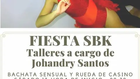 Cartel de talleres a cargo de Johandry Santos.