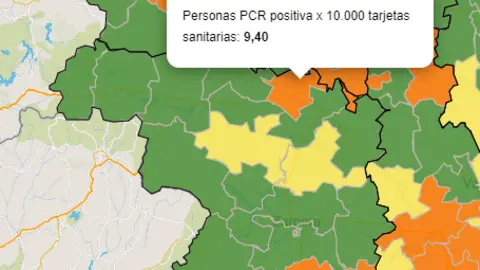 Casos activos por ZBS en la última semana (17 de noviembre)