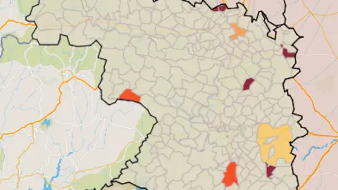 Casos activos por ZBS en la última semana (18 de noviembre)